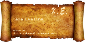 Kada Evelina névjegykártya
